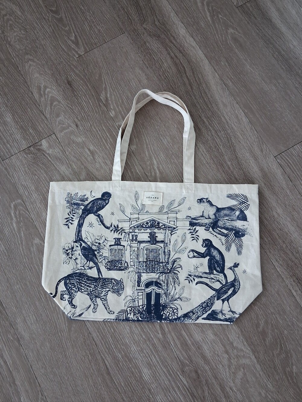 Sezane × Maia Bunge Paradiso Jungle Canvas Tote - Picture 4 of 15